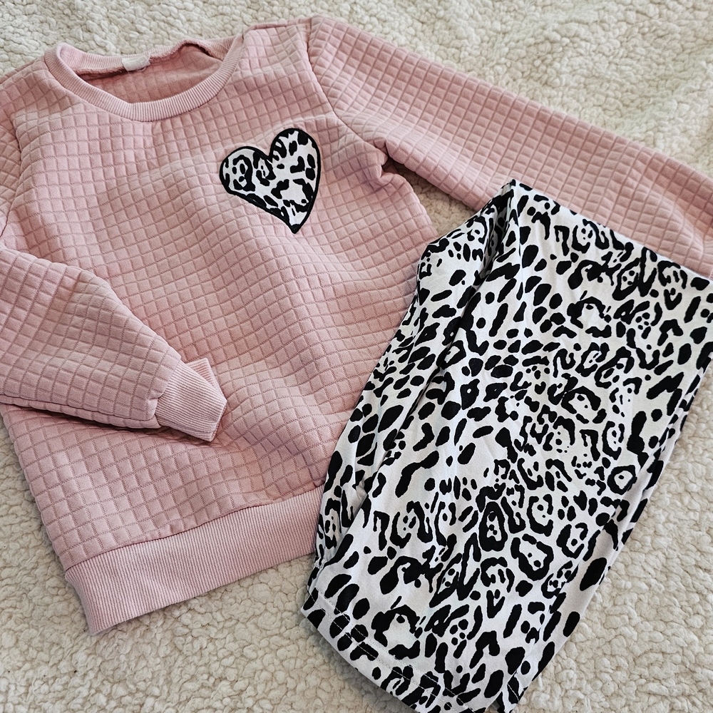 Pink Heart Kids Pajama Set